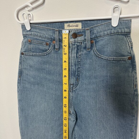 Madewell Women’s classic straight jeans size 25 high rise Cropped Blue Denim - Picture 5 of 13